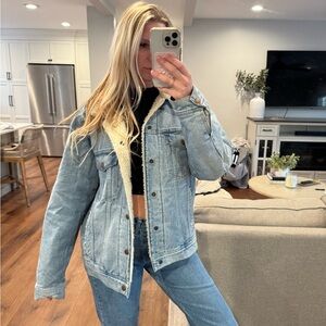 Madewell Lined Jean Jacket Size Large